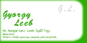 gyorgy leeb business card